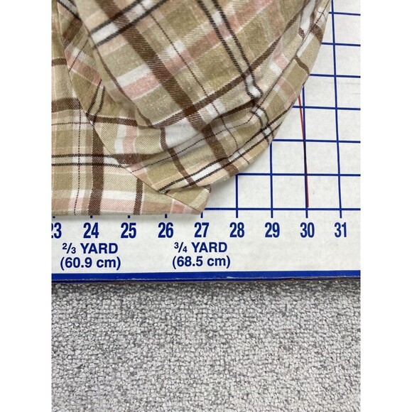 Cotton On Shirt Womens Large Tan Plaid Flannel Button Up Casual Outdoor Ladies - Picture 14 of 16